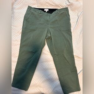 Women's Green Cropped Jeans
